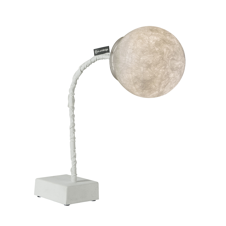 Lampada Da Tavolo Micro T Luna In-Es Artdesign Collezione Luna Colore Bianco Dimensione  Diam. Ø 18 Cm